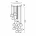 Buy Cluster Pendants Australia Zaha 10 Light Cluster Pendant Antique Gold & Crystal - ZAHA PE10-AGCR