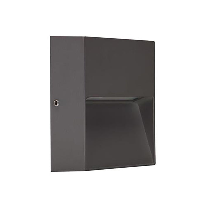 Buy Outdoor Step Lights Australia Zeke Square Outdoor Step Light 12V 4W Dark Grey Aluminium 3000K - 19850